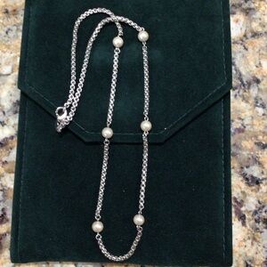 Vintage Sarah Coventry Silver Pearl Necklace